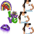 DIY Washable Iron on Stickers for Clothes Heat Transfer Decals Appliques Mardi Gras Iron on Transfer Patches for Clothing