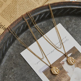 Trendy 2026 Charm Necklaces Minimalist Hypoallergenic Jewelry 316l Stainless Steel 18k PVD Gold Plated Necklace for Women