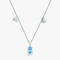 925 Sterling Silver Fashion Fine Jewelry Signs of Zodiac Aquarius Symbol Brand Charms Pendant Link Chain Necklace