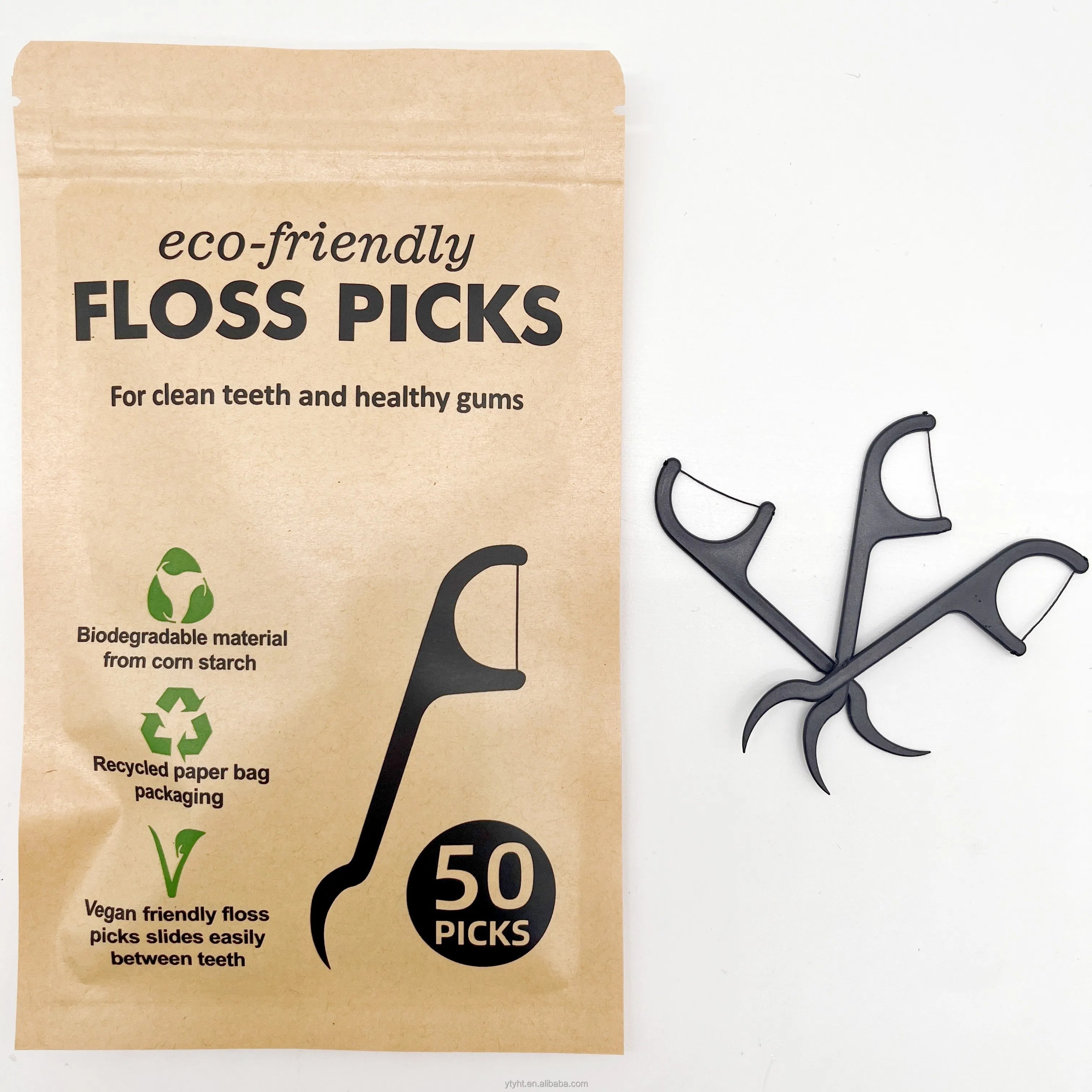 High Quality Teeth Cleaning Dental Flosser 50pcs Pack in Bag Factory Price Home Use Dental Floss Pick