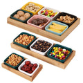 Nordic Modern Serving Tray square Bowls Dish Nuts Dried Fruit Divider Ceramic Snack Fruit Tray Set
