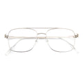 Hot Selling Double Bridge square Customized Glasses Women Men Eyewear Metal Optical Frame