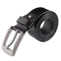 Black Brown Men's Fashion Alloy Pin Buckle Full Grain Cowhide Leather Belt 3.8CM Width
