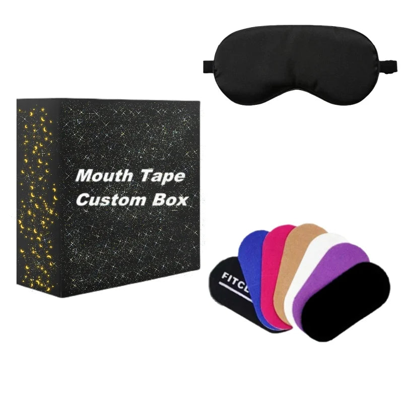 Custom Premium Box Comforateble Eye Mask Anti Snoring Mouth Sleep Strips Tape for Sleeping