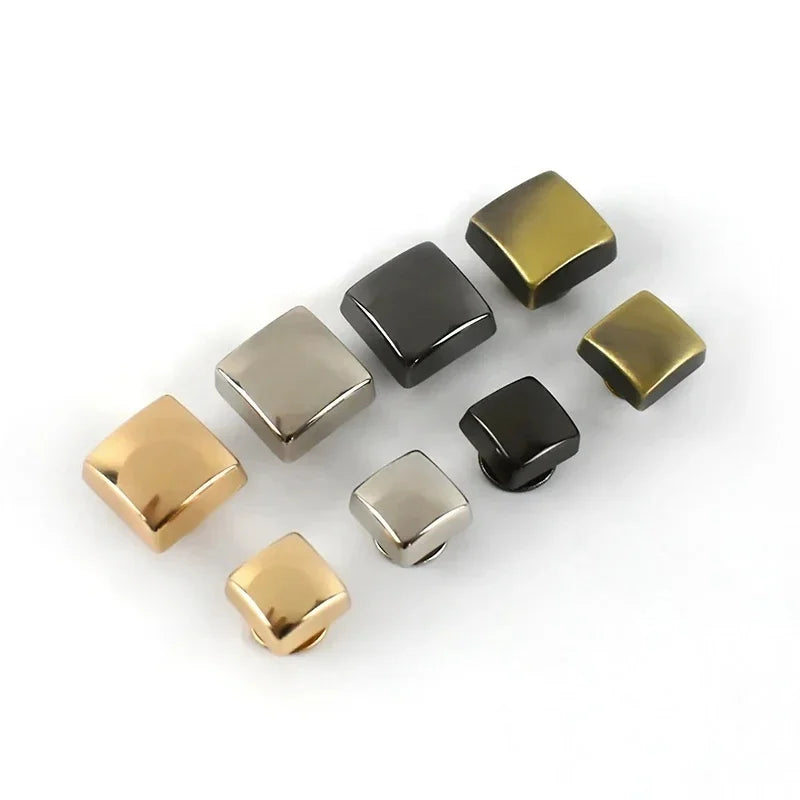 Deepeel G8-18 12mm Smooth Nail Hardware Alloy Decorative Square Rivet Handbag Leather Strap Bottom Foot Screw Buckle Accessories
