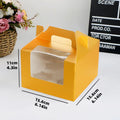 High Quality Pink Marble White Brown Gold Cupcake Packaging Boxes 4 Hole Clear Transparent Bakery Cupcake Box and Packaging