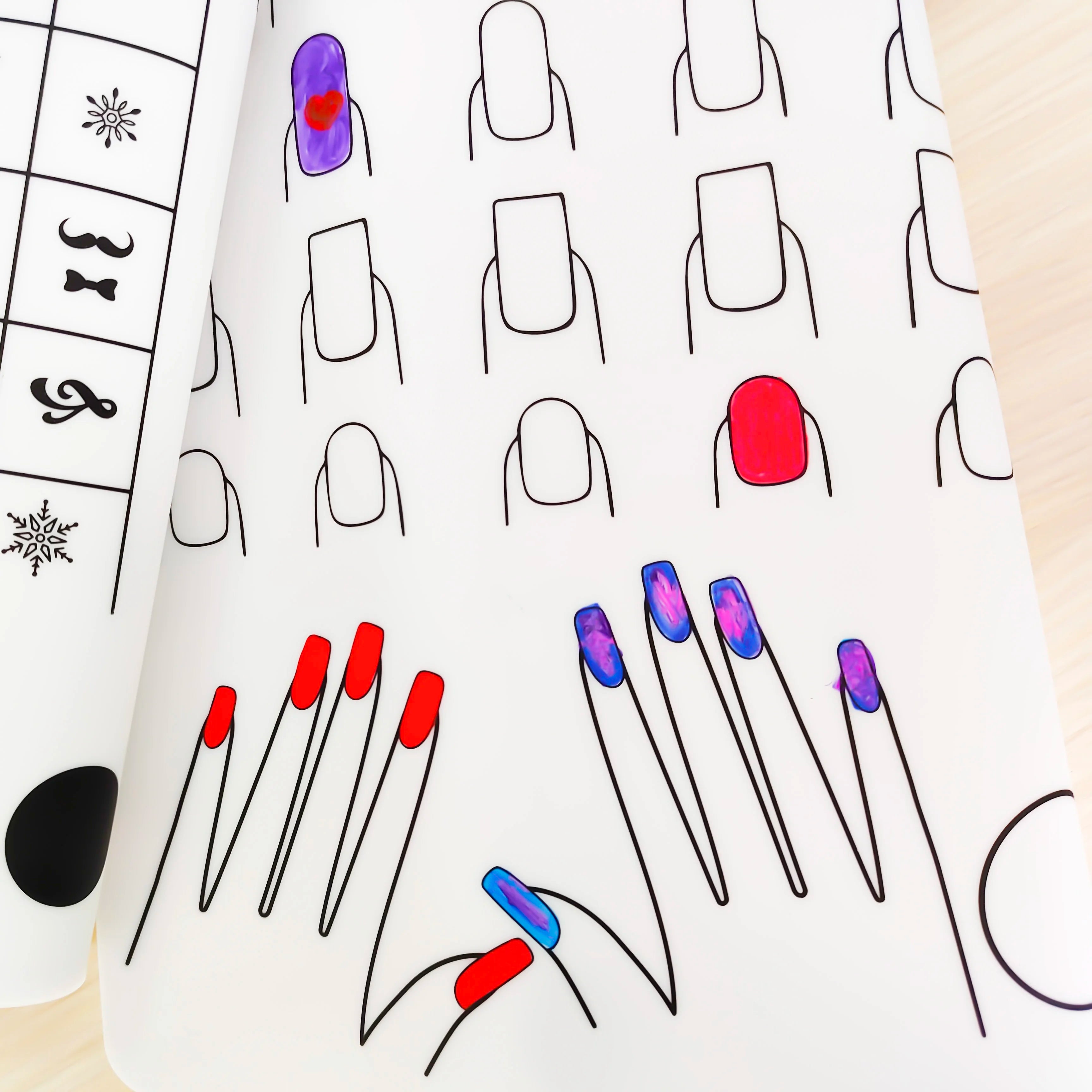 Customize Washable Silicone Pad Nail Desk Mat Nail Polish Mat Silicone Manicure Table Mat for Nail Art