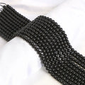 4MM 6mm 8mm 10mm 12MM DIY Necklace Bracelet Jewelry Making Accessories Natural Stone Shungite Beads String Black Beads