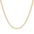 2023 Wholesale Gold Plated Clavicle Chain Classic Tennis Chain Necklace 3mm Square Crystal Zircon Clasp Necklace for Women
