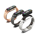 IVANHOE for Xiaomi Mi Band 7 6 5 4 3 Strap Stainless Steel for Xiaomi Mi 3 4 Bracelet Metal Replacement Strap for Mi Band 5 7