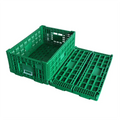 Supermarket-Friendly Collapsible Hard Plastic Storage Crate Fruit Vegetable Egg Transport Solid Box Recyclable PP Material