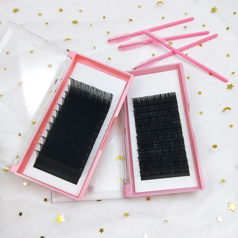 Korean PBT Custom Private Label Faux Mink Individual Lashes Supplies Lash Trays Volume Classic Cashmere PremiumEyelash Extension