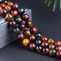 Factory Direct Tiger Eye Round Loose Beads Natural Stone in Mixed Colors 6 8 10 12 MM for DIY Jewelry Making