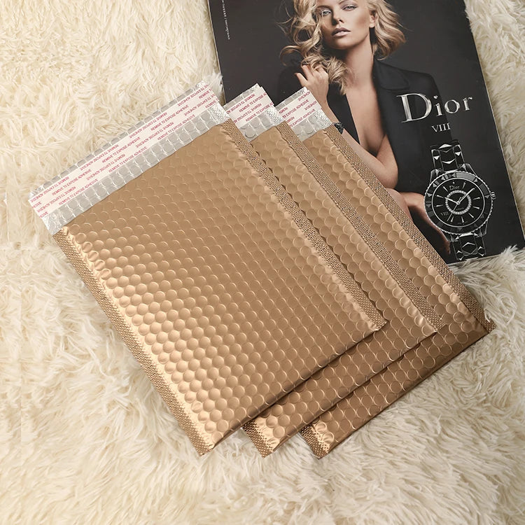 Eco-Friendly Custom Poly Bubble Mailer Shipping Packaging Padded Envelopes with Metallic Polymailer Made in China
