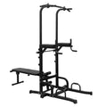 Adjustable Height Dip Stand Home Gym System Multi-Function Fitness Rack Tower Bench & Pull-Up Fitness Training Equipment Pull-Up