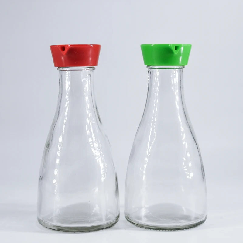 150ml Empty Clear Soy Sauce Olive Oil Vinegar Glass Bottle with Screw Cap and Screen Printing