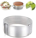 9-12 Inch Stainless Steel Adjustable Layered Cake Slicer Retractable Cake Baking Mold with Mousse Ring for Home Kitchen Use