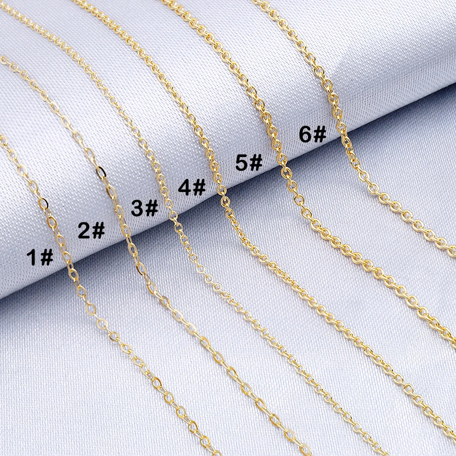 Trendy Gold Necklace Men 14K Gold Chain Permanet Jewelry Chains Rollo Cadena De Oro 14k Custom Bracelets