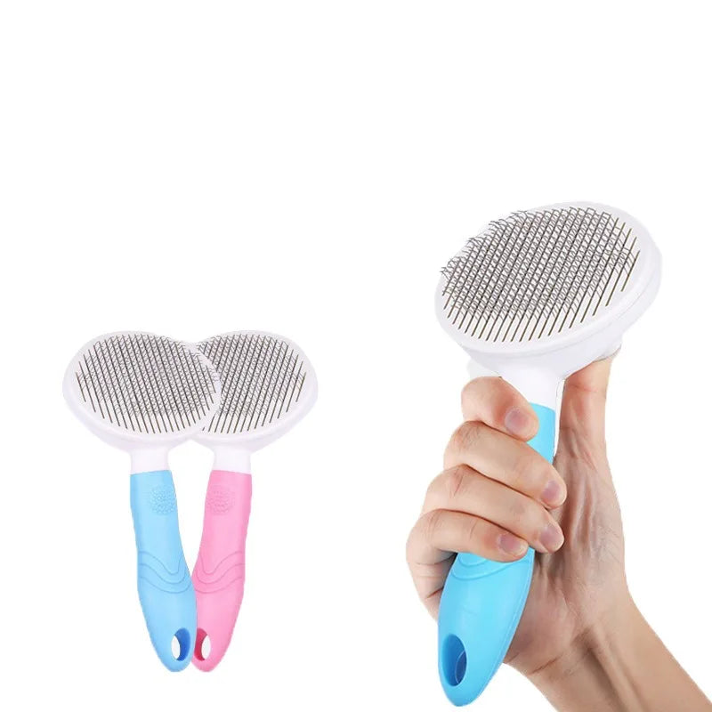 Hot Selling Manufacturer Metal Diorlipstick Soft Slicker Pet Hair Remover Comb Pet Cleaning Brush for Dog Cat