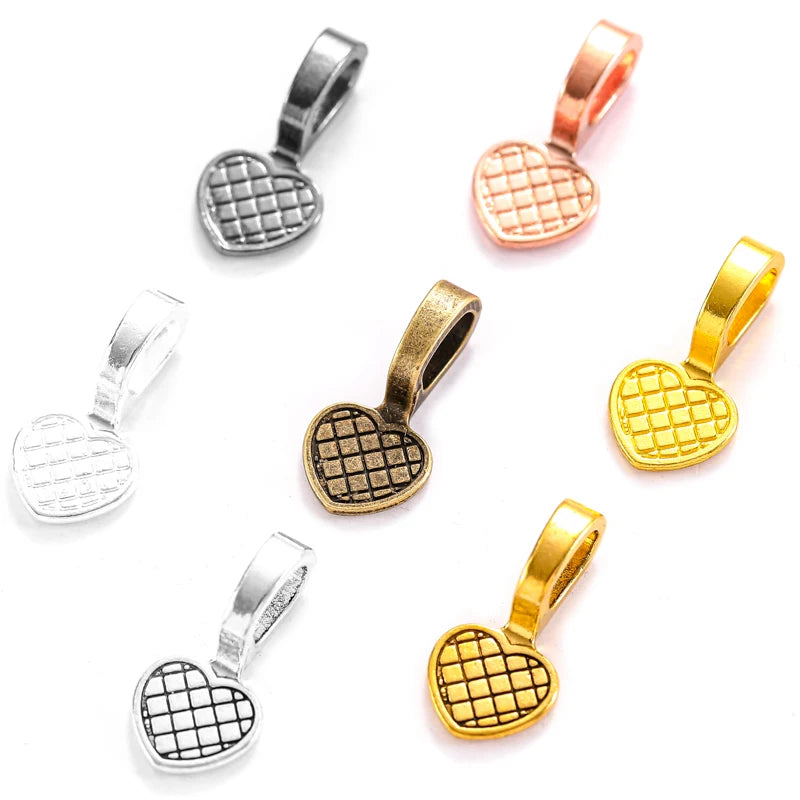 7 Colors Fashion Antique Heart-shaped Shovel Charms for Jewelry Making DIY Necklace Bracelet 19*9mm J351