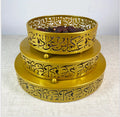 3pcs Ramadan Tray Eid Mubarak Table Decorations Dessert Candy Fruit Dinner Plates for Islamic Muslim Eid Ramadan Decoration Tray