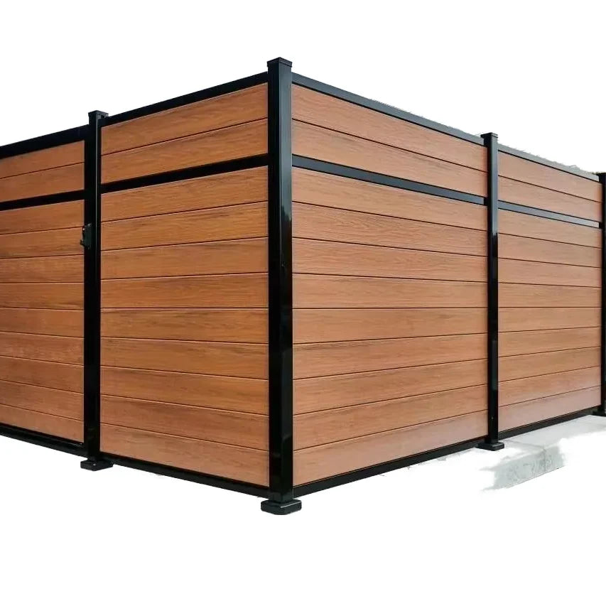 Dark Grey WPC Eco-Friendly Waterproof Privacy Outdoor Garden Fence for Farm & Balcony Use Economically Priced