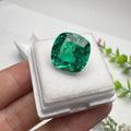 Lab Grown Hydrothermal Emerald Stone Cushion Cut 6*6mm~10*10mm Colombian Loose Muzo Green Emerald Gemstone Price Per Carat
