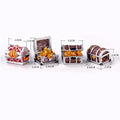 Wholesale Retro 3d Miniature Seafloor Treasure Box Design Resin Charms Pendants for Keyring