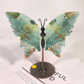 Wholesale Natural Moss Agate Butterfly Wings Carving Healing Stones Crystal Butterfly Wing Carving Gifts