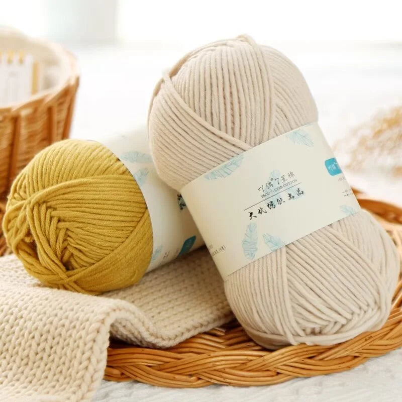Wholesale Cheap Crochet 100% Acrylic Yarn 7ply for New Knitter DIY Milk Cotton Yarn