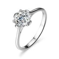 Wholesale Pure S925 Sterling Silver D Color  Gra Diamond Moissanite Ring Wedding Fine Jewelry for Women