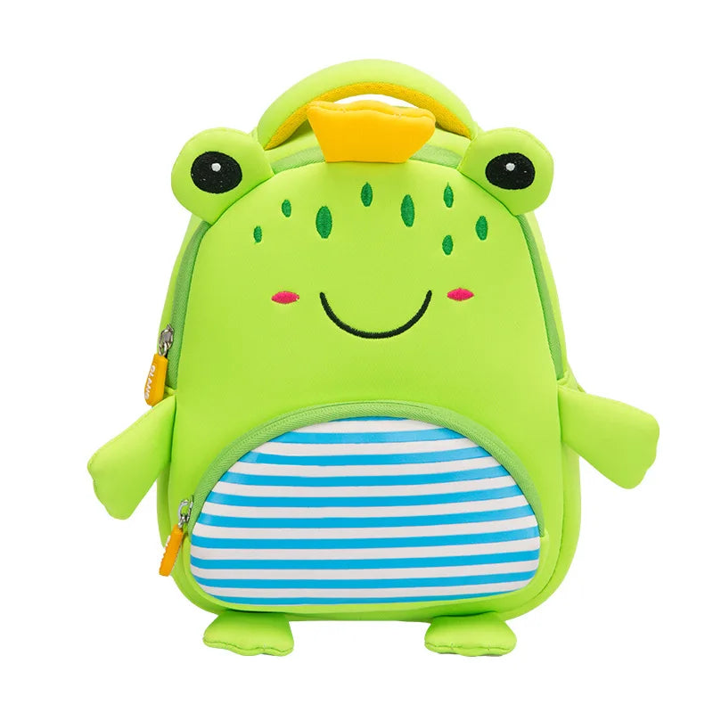 2022 Cartoon Frog Children's Schoolbag Large Capacity Portable Shoulder Bag Backpack for Kids School Bag