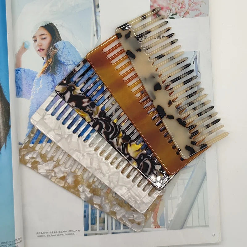 Wholesale Vintage Acetate Hair Comb Cosmetic Hair Comb Acetate Pattern Comb for Women