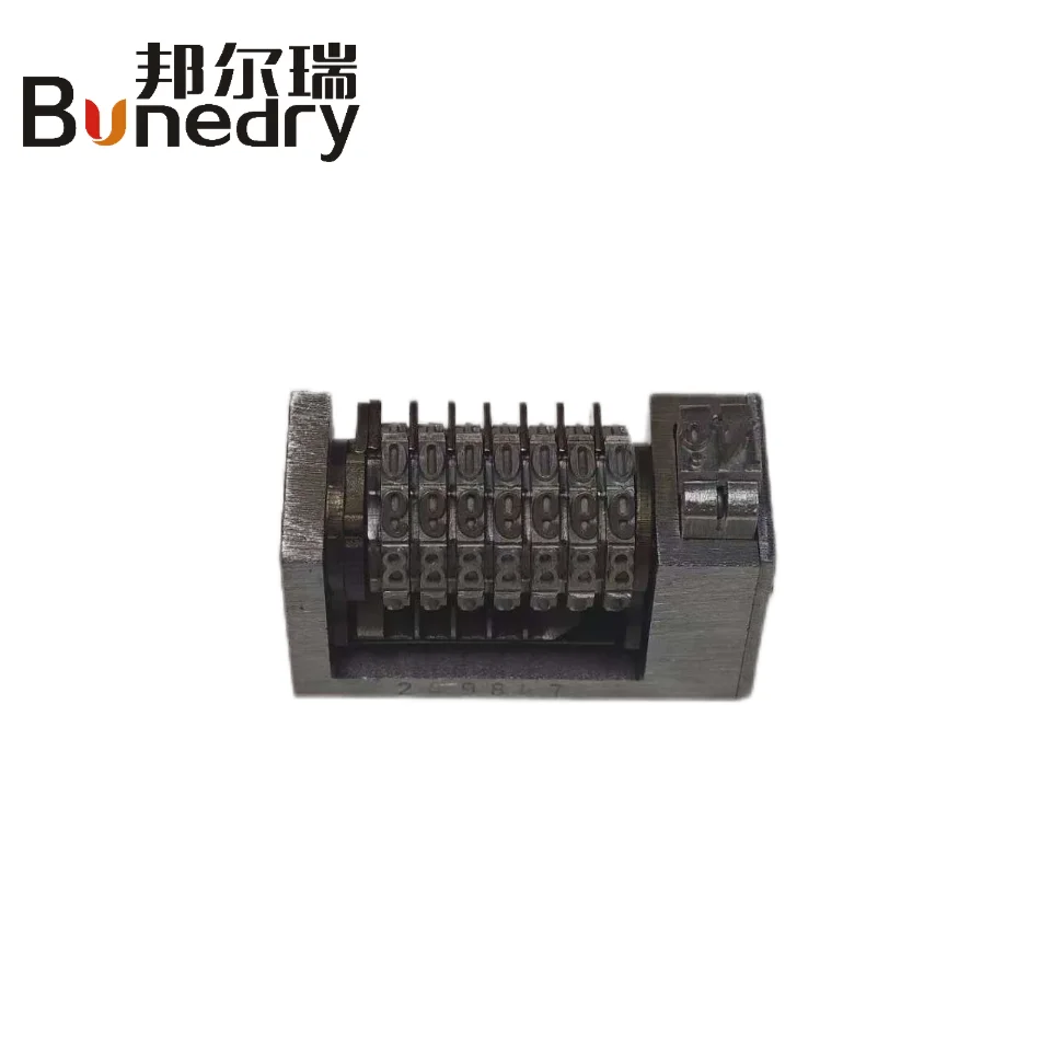 Code Numbering 7 Digital Flat Pressing Gold Steel Number Machine Self-adhesive 4X8 Cicero