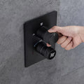 New Style  Brass Shower Diverter Thermostatic Valve Pressure Balanced Mixer with Trim in Matte Black