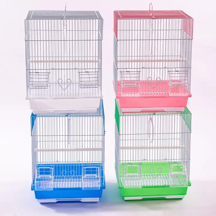 Factory Direct Luxury Modern Bird Cage Portable Metal Cage for Bird Breeding Classic Button Closure for Parrots MegaBDM