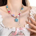 CLBX Women's Pearl Necklace with Light Luxury Metal Love Pendant Versatile Niche Design Collarbone Chain Wholesale