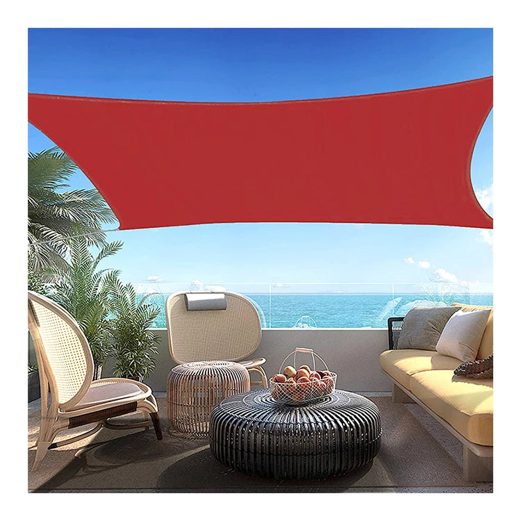 Sonnensegel Red Waterproof Polyester Sunshade Sail Outdoor Uv Block Sun Shade Sail Canopy