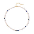 New trend product natural stone charm freshwater pearl chain choker necklace women