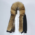 OFTBUY 2024 Men's Casual Bomber Winter Jacket Waterproof Thick Warm Streetwear Parka with Real Raccoon Fox Fur Collar and Hood