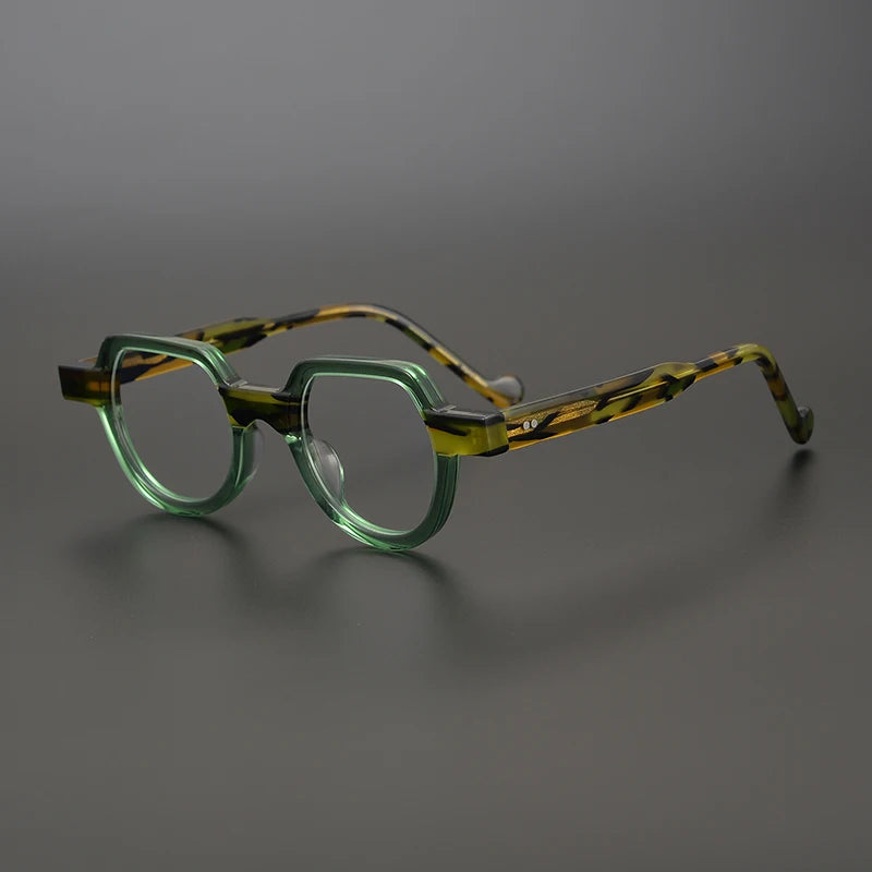 Italian Panel Polygon Color Fashion Avant-garde Spectacle Frames Eyeglasses Colorful Acetate Glasses Custom logo