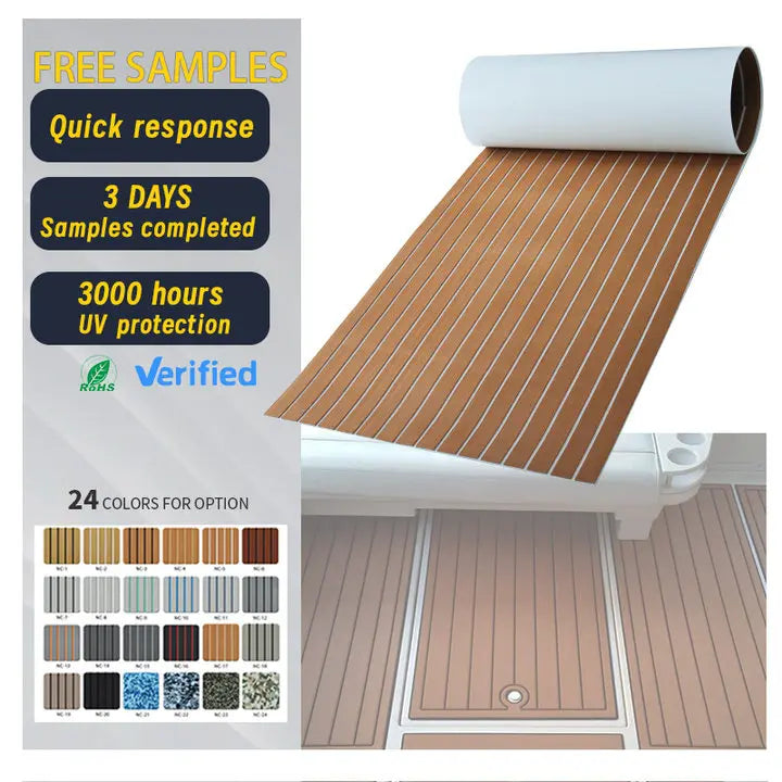 Hot Sell Pe/Eva Foam Sheet 2 Layer Faux Teak Deck Boat Decking
