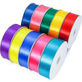 Wholesale 1 1/2 4 cm Single Face Red Polyester Satin Ribbon logo 4cm Gift Ribbons Polyester Satin Ribbon Roll