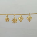 Gold Filled Bracelet Flower Charms for DIY Jewelry Making Permanet Pendant