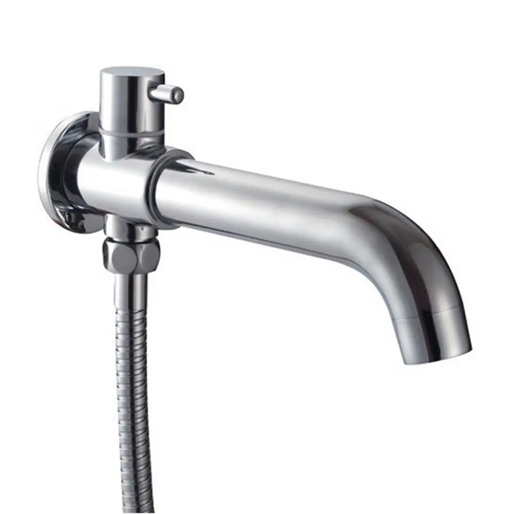 Polished Brass Extra Long Faucet Spout Filler Thermostatic Bathtub Shower Mixer Tub Spout with Diverter Chrome Surface Finishing