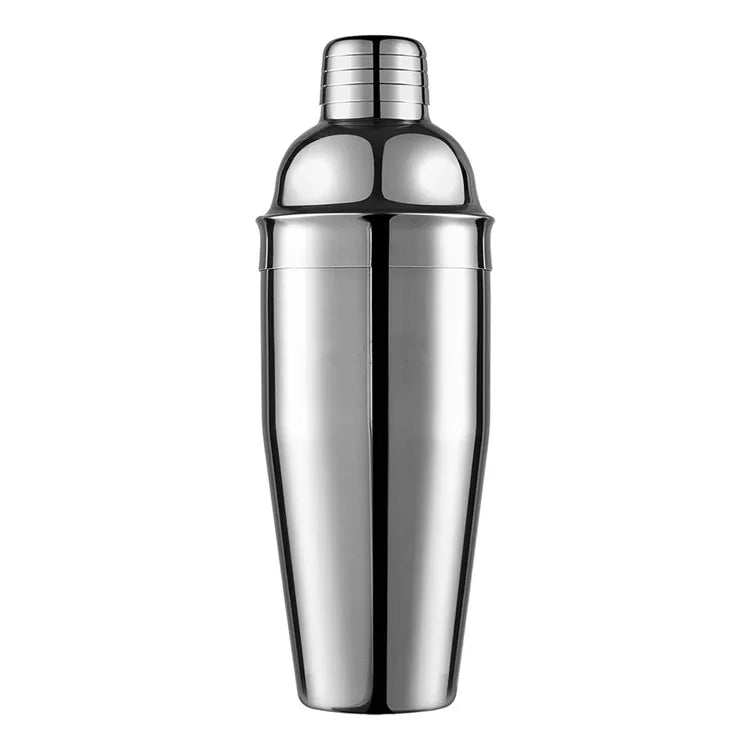 750ml 3-piece stainless steel cocktail shaker with built-in strainer
