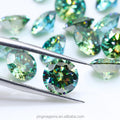 Wholesale Colourful Moissanite 6.5MM 1CT 2CT 3CT Round Cut Green Moissanite Diamond for Ring with GRA Certificate