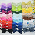 Customized Color Men's Formal Wear Korean Version Glossy Solid Color Student Bow Tie Double Layer School Uniform Uniform Bow Tie
