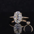 10k 14k Gold D Color Oval Heart&arrow Cut 7x10mm Loose Moissanite Gemstone Engagement Ring