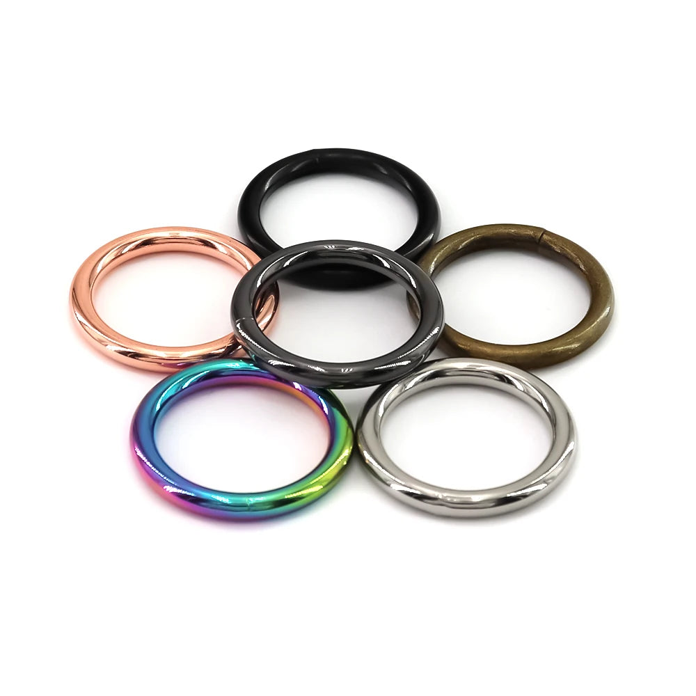 Welded Metal O Rings Heavy Duty 4mm Thickness Round Rings for Pet Collars Dog Leashes Straps Webbing Sewing Accessories O-ring